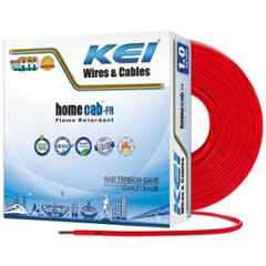 KEI 1 Sqmm 1 Core Homecab FR Red Copper PVC Insulated Unsheathed Multistrand Flexible Cable, Length: 90 m
