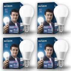 Magik Maximo Plus 9W 6500K E27 Cool White LED Bulb (Pack of 4), LUMAP009C4127E4
