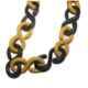 Ladwa 10m Plastic Yellow & Black S Hook Type Safety Barrier Cone Chain, LDW-10MTR-PLASTICHAIN-Y&B