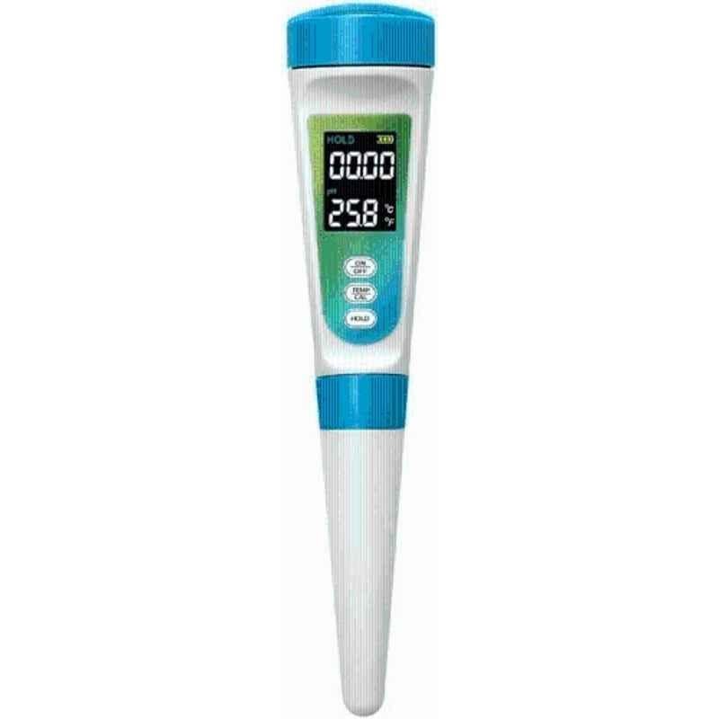 Kerro 0-60 deg C pH Meter with 4x1.5V Battery Cell, LCD Display & ATC for Food, Meat, Cheese & Water, FPM-01