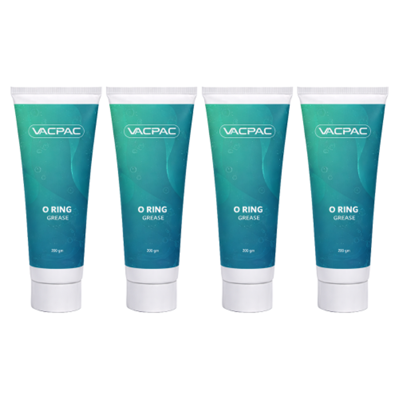 VAC PAC 200g O-Ring Premium Silicone Grease for Rubber Seals, Gaskets & Plumbing (Pack of 4)