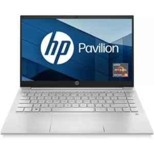 HP Pavilion 6D9T7PA Natural Silver Laptop with Ryzen 5-5625U Hexa 16GB DDR4/512GB SSD/AMD Radeon Integrated Graphics, Windows 11, Built-in Alexa & 14 inch FHD Display,14-EC1019AU