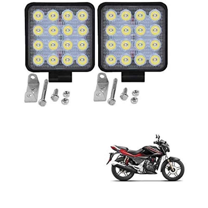 Kozdiko 2 Pcs 48W 16 LED Square Bright Beam White Fog Light Set for Hero Xtreme Sports, koz_92900