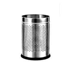 PackPro 10 Litre Stainless Steel Silver Open Perforated Dustbin for Home, Bedroom, Rooms, Office & Kitchen, PERF-10 (Pack of 80)