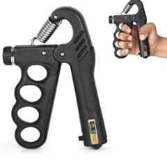 Shopeleven 5-100kg ABS Black Finger Grip Trainer with Mechanical Counter