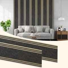 Plantex 40 Sqft 1x8ft 3D Charcoal Wall Panel for Interior Decor, WD-2208 (Pack of 5)