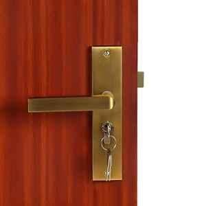 Handle Waala MG201 8 inch 60mm Stainless Steel Antique Brass Finish Cylindrical Plate One Side Key Mortise Door Lock Set