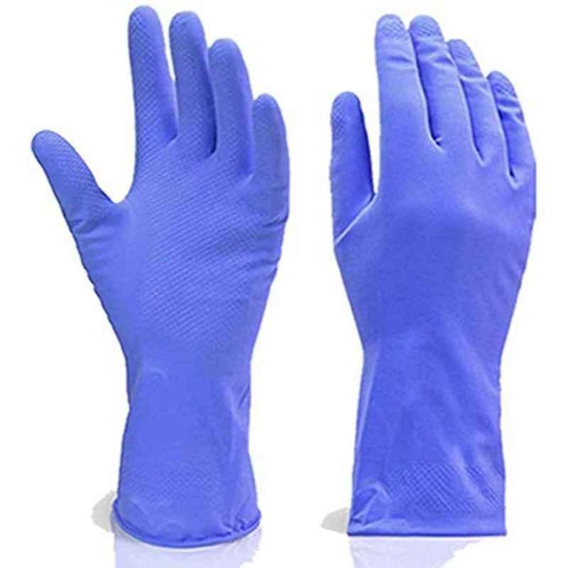 SSWW 10 inch Rubber Blue Safety Hand Gloves