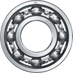 CNA RLS 10 Chrome Steel Deep Groove Ball Bearing, 31.75x69.85x17.462mm (Pack of 4)