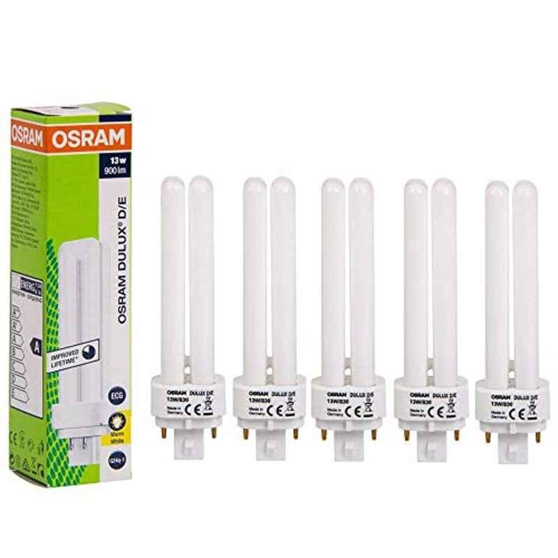 Osram 13W 4 Pin Warm White CFL Bulb (Pack of 5)