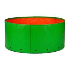 India Green Innovative 24x12 inch 220GSM HDPE Round Green UV Treated Grow Bag for Terrace Gardening