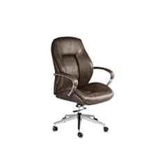 Paradise 21x20x20inch Mild Steel Brown Revolving Executive Chair with Medium Back, PMP-2012