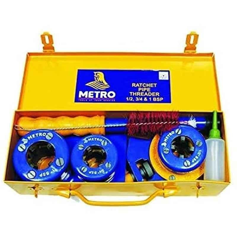 Metro Ratchet Pipe Threader Die Set 1/2, 3/4, 1 inch Set Of 3 Pcs
