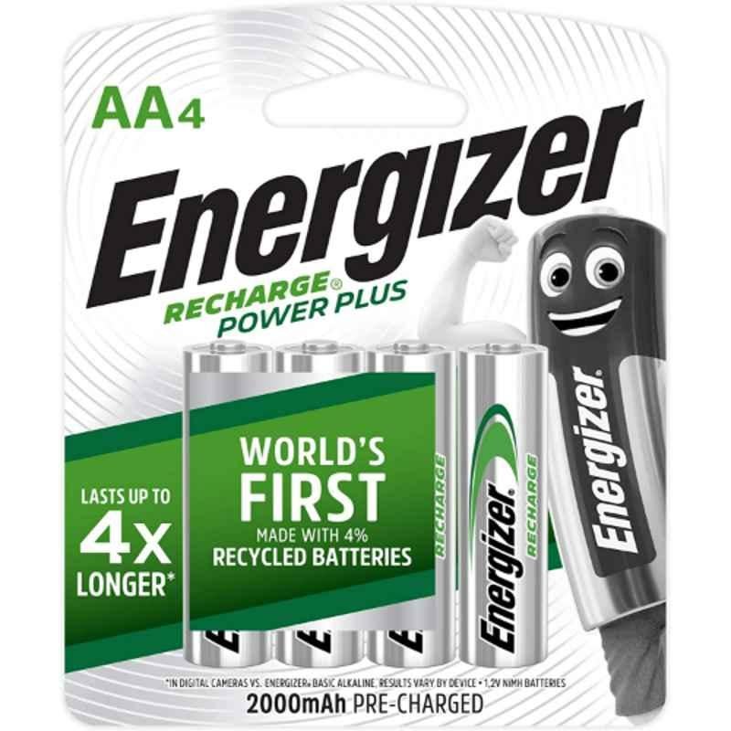 Energizer Power Plus AA Rechargeable Battery (Pack of 4)