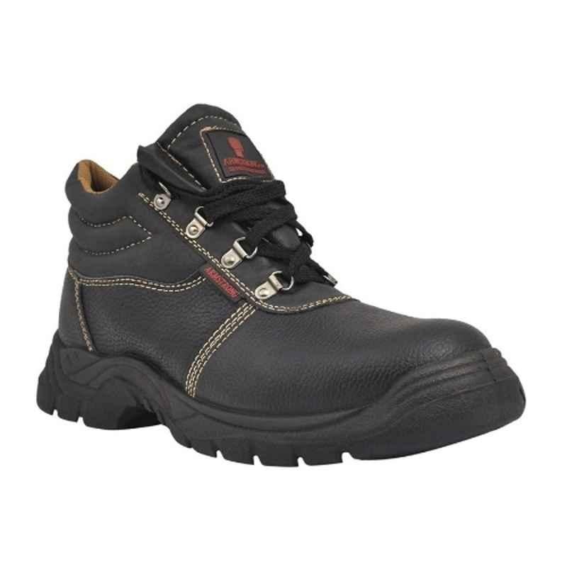Armstrong AA Leather Black Safety Shoes, Size: 38