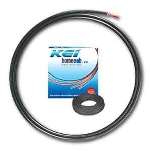 KEI 0.5 Sqmm Single Core Homecab FR Black Copper Unsheathed Flexible Cable, Length: 90 m