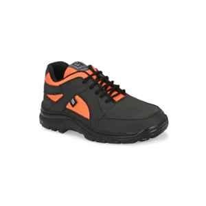 Eego Italy WWTRP98 Genuine Leather Steel Toe Orange Lace-up Safety Shoes with Reflectors, Size: 11