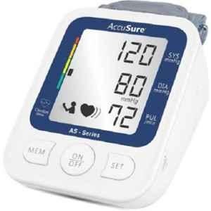 AccuSure AS White & Blue Automatic Blood Pressure Monitor