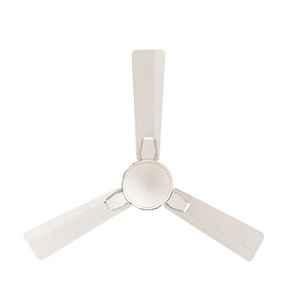 Crompton Aura Prime 48 inch 74W Aluminium Pearl White Chrome Anti-Dust Ceiling Fan with Duratech Technology & 5 Years Warranty, DMUUDB1200, Sweep: 1200 mm