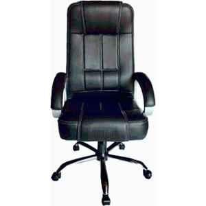 RM HOME Zubly Leather High Back Black Executive Chair