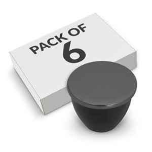 Plantex Knobs for Drawer/Drawer Knobs/Knobs for Cabinets/Pull-Push Knobs for Kitchen/Bedroom Drawer (Pack of 6) Satin Black & Black