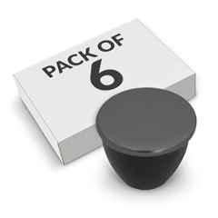 Plantex Knobs for Drawer/Drawer Knobs/Knobs for Cabinets/Pull-Push Knobs for Kitchen/Bedroom Drawer (Pack of 6) Satin Black & Black