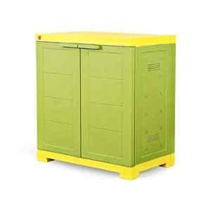 Cello Novelty 59.3x37x63.6cm Plastic Green & Yellow Compact Shoe Rack