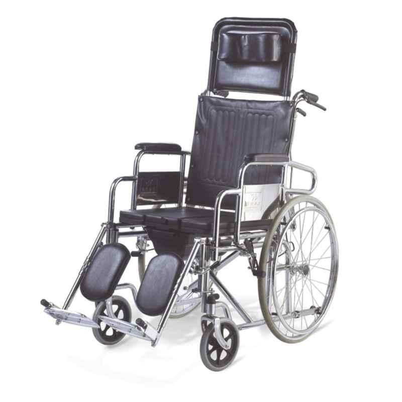 Easycare Portable Aluminium Wheelchair With Commode, Weighing Capacity: 100 kg, EC607GCJ