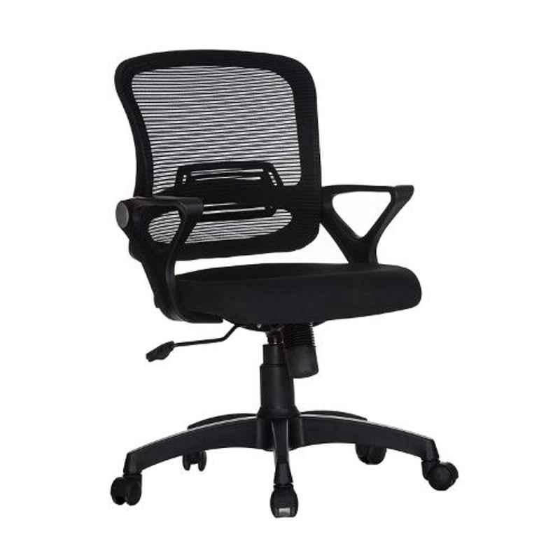 Teal Loca Black Mid Back Office Chair, 19001969 (Pack of 2)