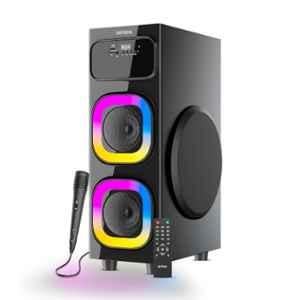 Intex Thunder 800 (S) 80W Black Powerful Dynamic Bass Tower Speaker with Wired Mic, RGB Lights, LED Display, 8 inch Woofer & Fully Remote Control
