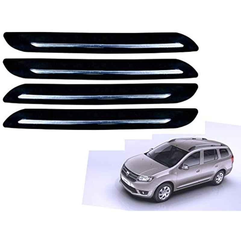 Kozdiko 4 Pcs Single Chrome Bumper Protector Set for Mahindra Logan