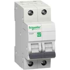 Schneider Electric Easy9 40A B Curve Double Pole MCB, EZ9F21240, Breaking Capacity: 10 kA