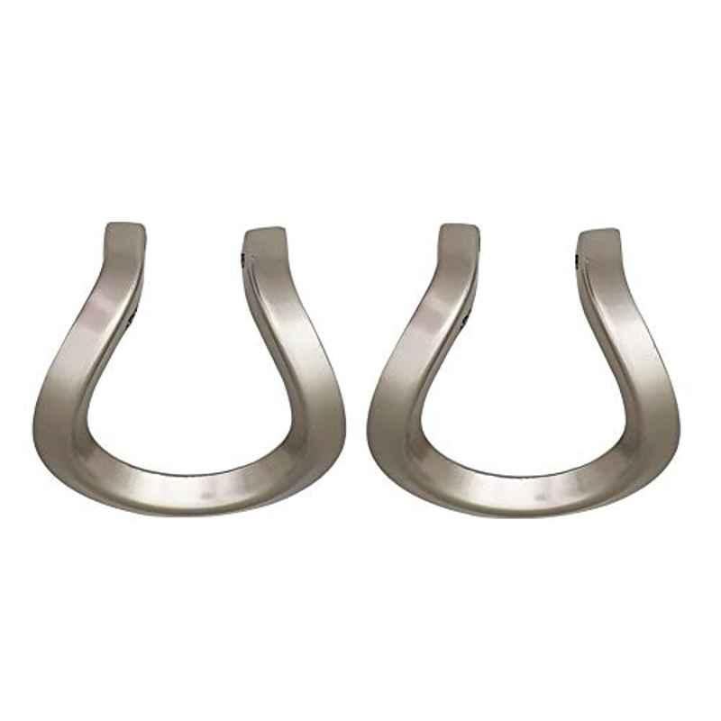 Aquieen Malleable Satin Silver Kadi for Drawer & Cabinets, KN-853 (Pack of 2)