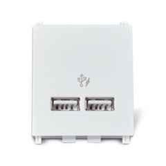 Schneider Electric Zencelo 2.1A 2 Module White USB Charger, IN8432USB_WE