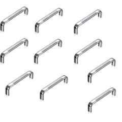 Implemental 8 inch Silver Stainless Steel Oval D Shape Drawer Handle (Pack of 10)