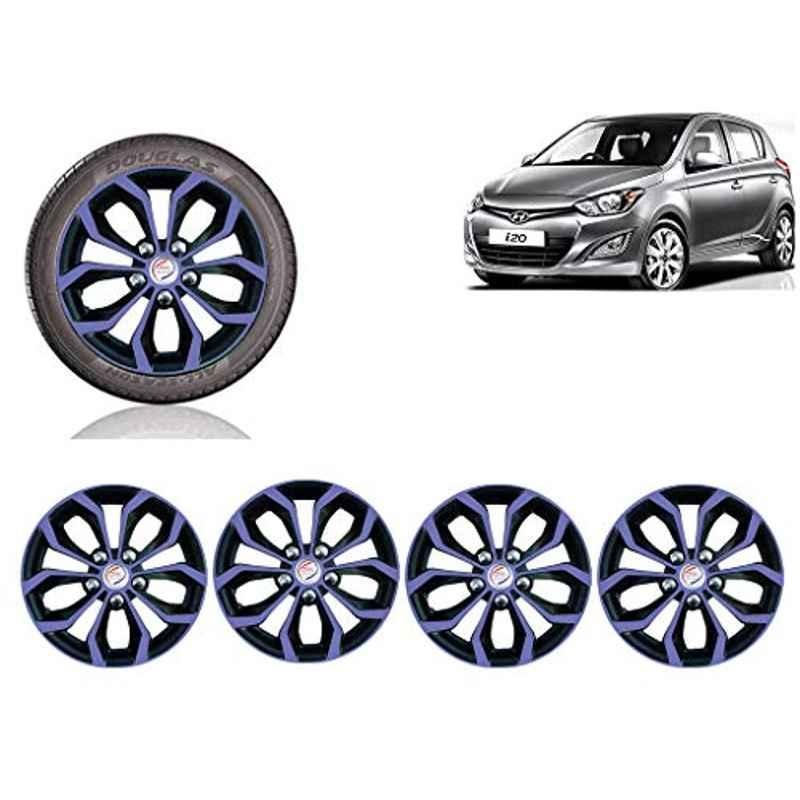 Auto Pearl 4 Pcs 14 inch Violet & Black ABS Press Type Hubcap Wheel Cover Set with Retention Ring for Hyundai I20Type2