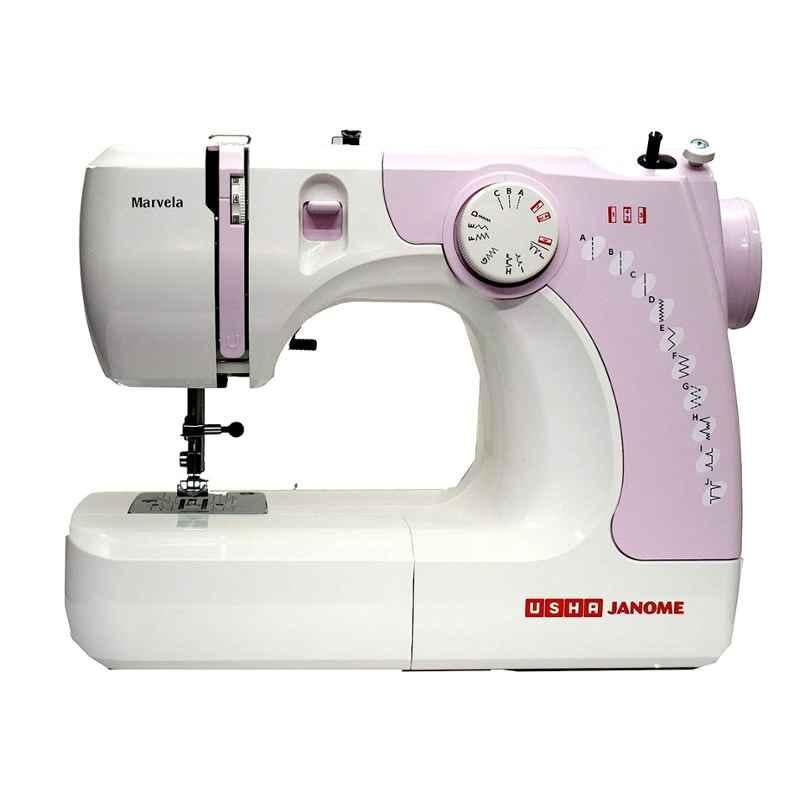 Usha Janome Pink & White Electric Sewing Machine, Marvela