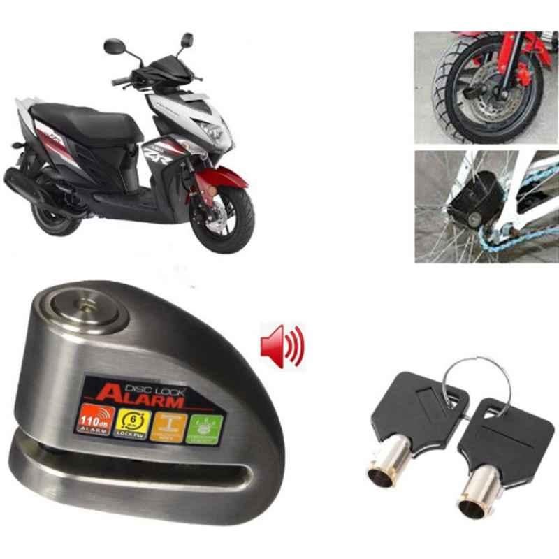 Auto Pearl Steel Black Anti-Theft Alarm Disc Brake Lock for Cygnus Ray ZR, Lock_756