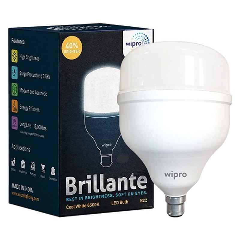 Wipro Brillante 50W Cool Day White B22 LED Bulb, LL26-621-65-B22