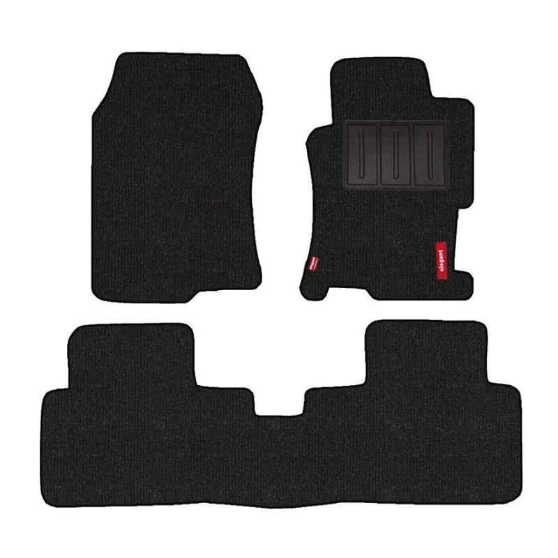 Elegant Carry 3 Pcs Polypropylene Black 2D Car Floor Mat Set for Honda Accord