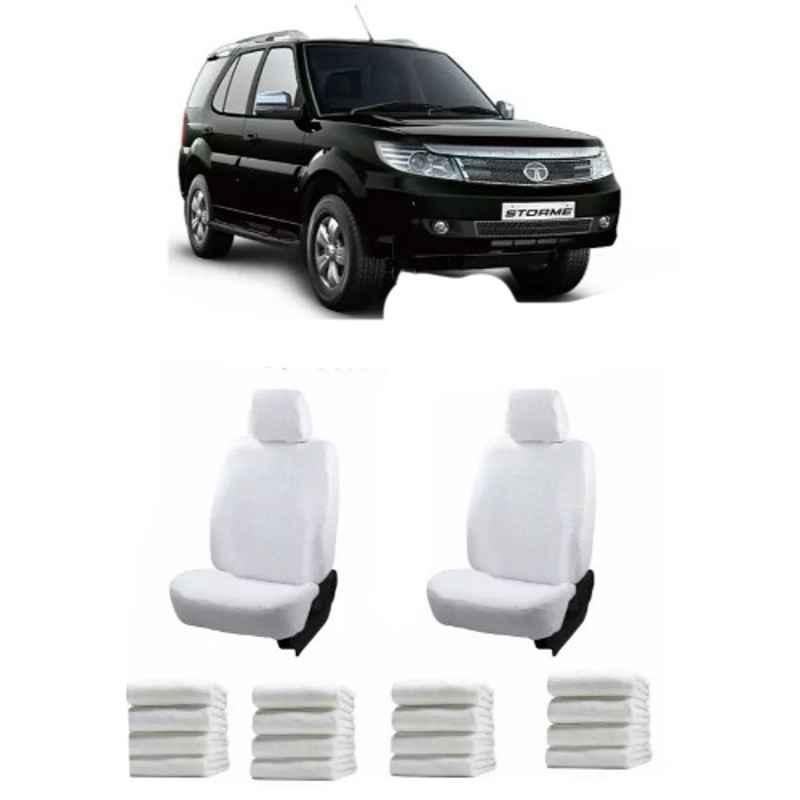 Oscar White Aut-Sn-4582 Towel 1 Pcs\\Set Tata Safari Car Seat Cover