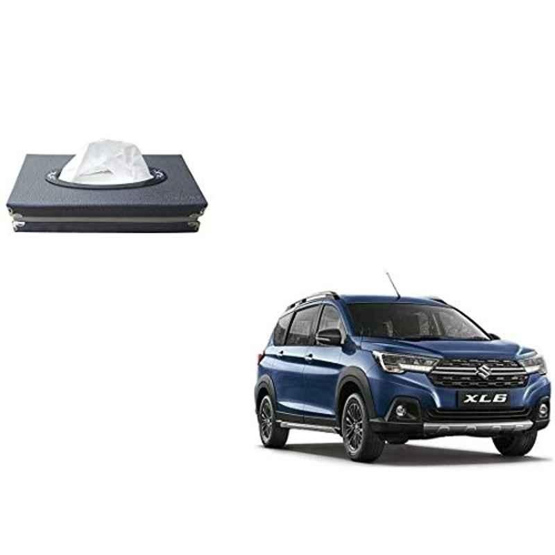 Kozdiko Leatherette Grey Tissue Paper Dispenser Box with 200 Sheets (100 Pulls) for Maruti Suzuki XL6