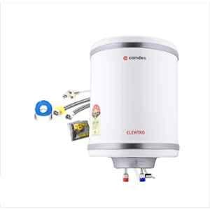 Candes Elentro 25L 2000W Metal White 5 Star Automatic Instant Storage Electric Water Heater Heater with Installation Kit, 25Elentro1CC