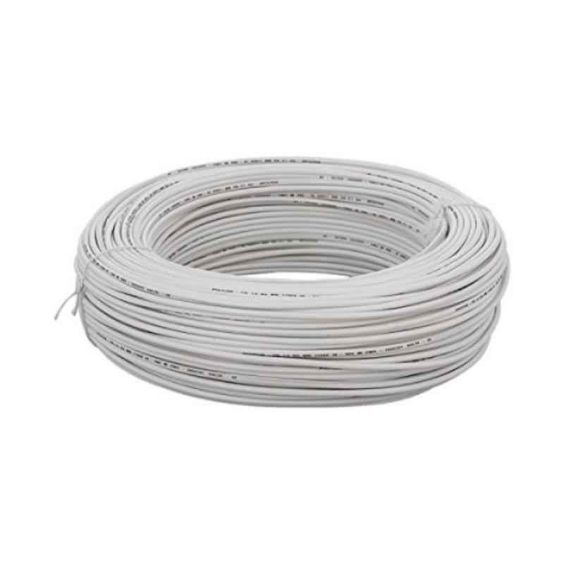 Olive Premium 2.5 Sqmm 90m White PVC Insulated Multistrand Single Core Flexible Wire, OP05
