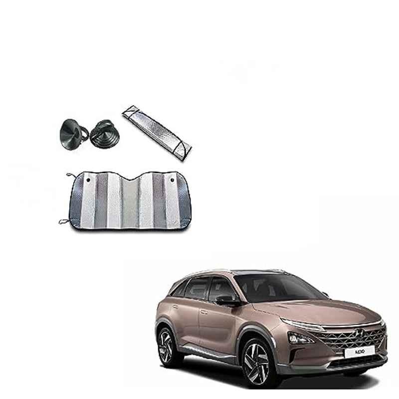 Kozdiko Aluminium Foil UV Protection Silver Windshield Sun Shade for Hyundai Nexo