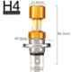 AllExtreme 9W Golden H4 Missile Projector LED Headlight Bulb (Pack of 2)