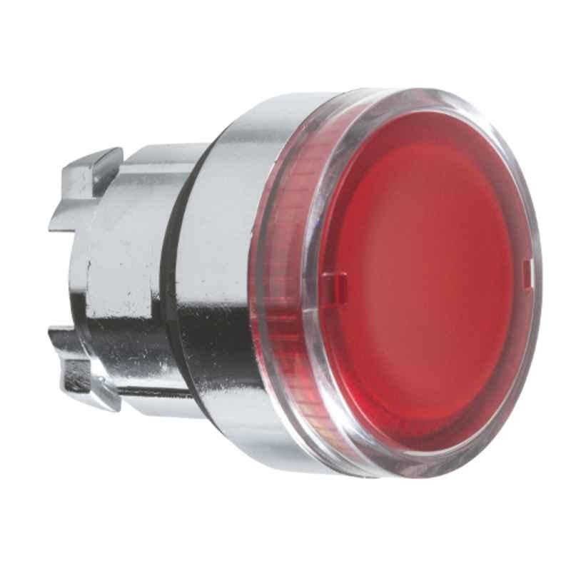 Schneider 22mm Round Red Flush Illuminated Push Button for BA9S Bulb, ZB4BW34