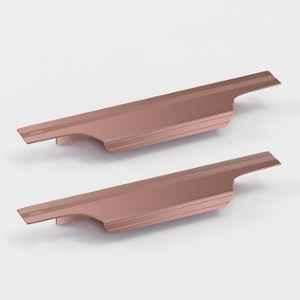 Plantex Profile Handle for Kitchen Cabinet/10 inch Aluminium Drawer Profile Handle/Wardrobe Pull Handle for Home/Office/Hotel - Pack of 2 (Rose Gold)