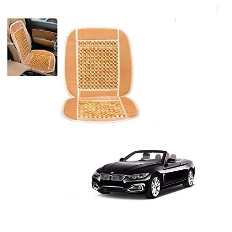 Kozdiko Wooden Bead Seat with Beige Velvet Border for BMW 4 Series