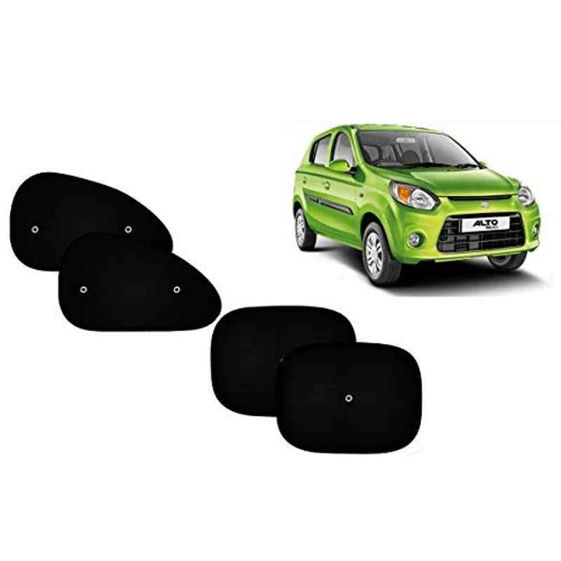 Auto Pearl 4 Pcs PVC & Mesh Black Window Side Sun Shade Set for Maruti Suzuki Alto 800 2016